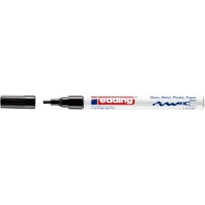 Marker cu vopsea Edding 753, varf caligrafie, 1-2.5 mm, negru, uscare rapida
