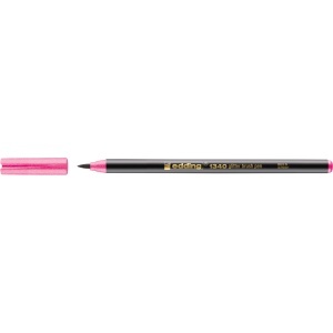 Marker Edding 1340 Glitter, varf tip pensula, 1-6 mm, roz glitter