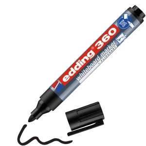 Marker Edding 360 pentru tabla, varf 1.5-3 mm, negru - Img 3