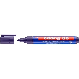 Marker permanent edding 30, corp plastic, varf rotund, 1.5-3 mm, violet