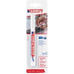 Marker utilizari industriale Edding 8046, varf rotund, 1-3 mm, alb, 1 bucata/blister