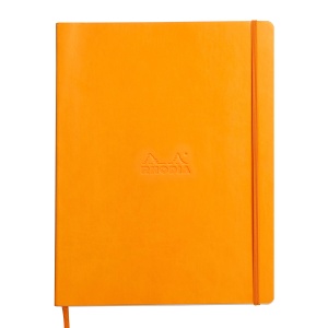 Notebook A4+ Rhodiarama, 80 file, ivory dictando, portocaliu