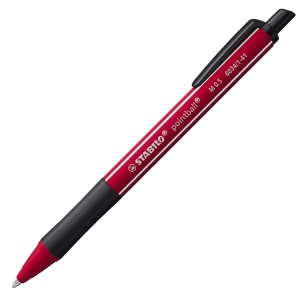 Pix cu mecanism Stabilo pointball NatureCOLORS Wildflower, 0.5 mm, burgundy, mina albastra