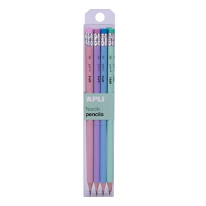 Set 8 creioane Apli Nordik, grafit HB, cu radiera, 8 bucati/set