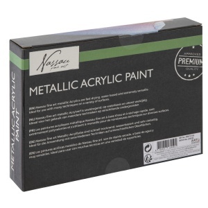 Set culori metalice acrilice Creative Craft, 6 culori, 75 ml - Img 2