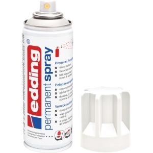 Spray vopsea acrilica Edding 5200, alb mat, uscare rapida, 200 ml, rezistent la intemperii