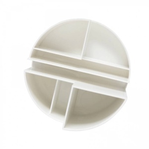 Suport pentru accesorii birou Maul, 6 compartimente, plastic reciclat, alb - Img 2
