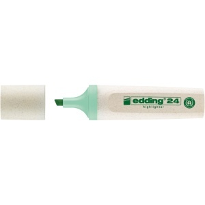 Textmarker edding Ecoline 24, corp din plastic reciclat, varf tesit, 2-5 mm, verde pastel