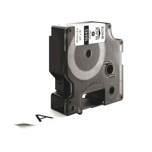 Banda Dymo ID1 Vinil color, 19mmx5.5m, negru/alb