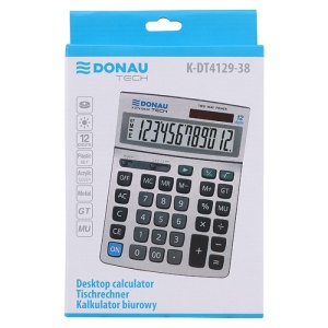 Calculator de birou Donau Tech, 210 x 154 x 37 mm, 12 digiti, argintiu - Img 4