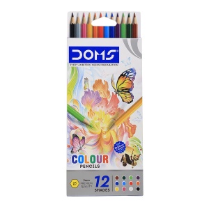 Creioane colorate hexagonale DOMS, 12 culori