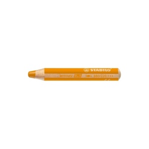 Creion colorat multifunctional Stabilo Woody 3 in 1, portocaliu, XXL