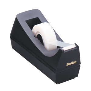 Dispenser banda adeziva, Scotch, Clasic C38, negru