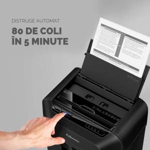 Distrugator documente Fellowes, Automax 80M, 80 coli - Img 6