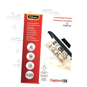 Folie pentru laminare Fellowes, 125 microni, A3, 100 coli/top - Img 5