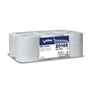 Hartie igienica jumbo Celtex, 100% celuloza, 2 straturi, 160 m, 12 role/bax