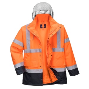 Jacheta Portwest S471 Contrast Traffic 4-in-1, portocaliu/navy, EN ISO 20471 Clasa 3