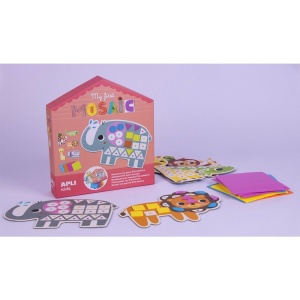 Joc Primul meu mozaic, Apli, tema Animale jungla, 8 coli - Img 2