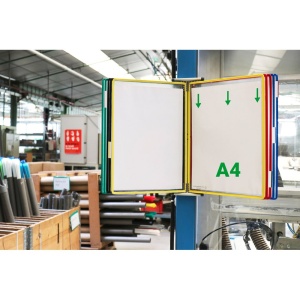 Kit complet Tarifold, din otel, pentru perete, A4, 10 display-uri, albastru - Img 3