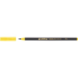 Marker Edding 1340 Glitter, varf tip pensula, 1-6 mm, galben