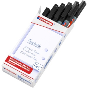 Marker Edding 361 pentru tabla, corp plastic, varf 1 mm, negru - Img 5