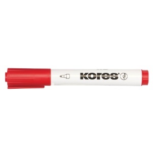 Marker pentru tabla Kores, varf rotund 3mm, rosu