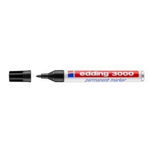 Marker permanent Edding 3000, varf 1.5-3 mm, negru - Img 2