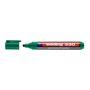 Marker permanent Edding 330, varf retezat 1-5 mm, verde - Img 2