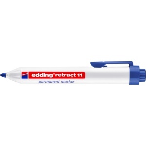 Marker permanent edding retract 11, corp din plastic, varf rotund, 1.5-3 mm, albastru