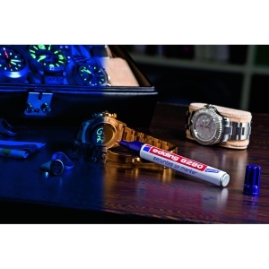 Marker permanent Edding UV 8280, varf rotund, 1.5-3 mm, alb - Img 2