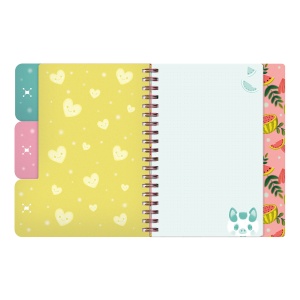 Notes cu separatoare si spira Bangoberry Piggy Porcusorul, 200 pagini - Img 2