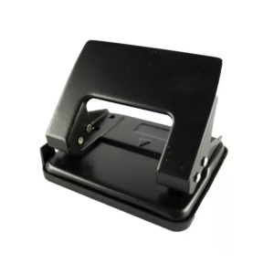 Perforator metalic EVOffice, 2 perforatii, negru, 20 coli