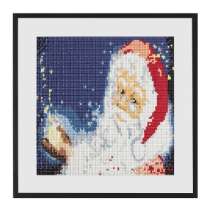 Pictura diamant, model Mos Craciun, 30x30 cm - Img 3