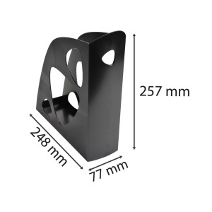 Suport vertical documente Exacompta, ECO, 248x77x257 mm, negru - Img 3