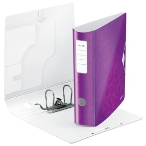 Biblioraft Leitz Active WOW 180°, A4, 75 mm, polyfoam, mov metalizat - Img 3