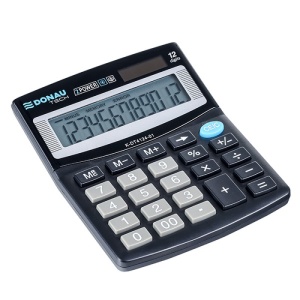 Calculator de birou Donau Tech, 122 x 100 x 32 mm, 12 digiti, negru - Img 2