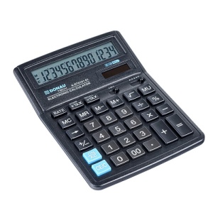 Calculator de birou Donau Tech, 190 x 143 x 40 mm, 14 digiti, negru - Img 2