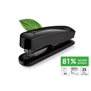 Capsator Novus B4 re+new, 40 coli, capse 24/6, 26/6, 24/8, negru, 81% pp reciclat - Img 2