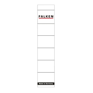 Etichete Falken autoadezive, pentru bibliorafturi, 36 x 190 mm, alb