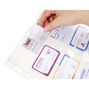 File de protectie Exacompta, pentru carti de vizita, 110 microni, 10 bucati/set - Img 3