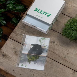 Folie de protectie Leitz Recycle, PP, 90% reciclat, reciclabil, A4, 100 mic, 100 buc/cutie, standard - Img 5