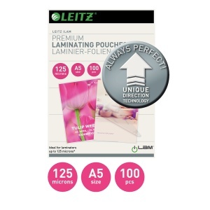 Folie Leitz UDT pentru laminare la cald, A5, 125 microni - Img 2