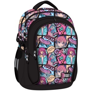 Ghiozdan Majewski ST Right, BP01, Manga Girl, 17 inch, 4 compartimente, 43 x 32 x 21 cm