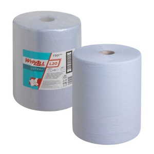 Lavete Kimberly-Clark Wypall L20 2 str Airflex albastra, 500 portii - Img 2