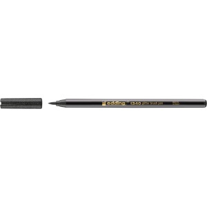 Marker Edding 1340 Glitter, varf tip pensula, 1-6 mm, negru