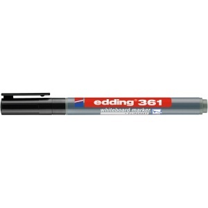 Marker Edding 361 pentru tabla, corp plastic, varf 1 mm, negru - Img 2