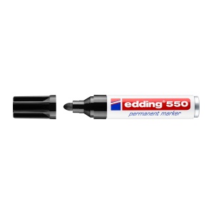 Marker permanent Edding 550, varf 3-4 mm, negru - Img 2