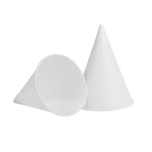 Pahare conice carton, 177 ml, albe, 200 bucati/set