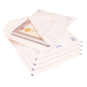 Plic cu protectie, 270 x 360 mm (interior), alb, banda silicon, 90 g/mp, 5 bucati/set - Img 3