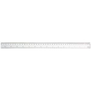 Rigla plastic transparent, 40 cm